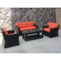 Outdoor Wicker Simple Design Sectional Fabric Sofa 1 Set